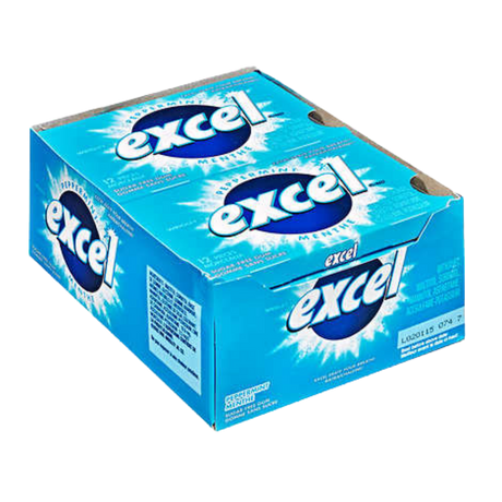 Excel Sugar-free Peppermint Gum 12 packs of 12