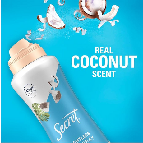 Secret Dry Spray Deodorant, Coconut and Argan Oil