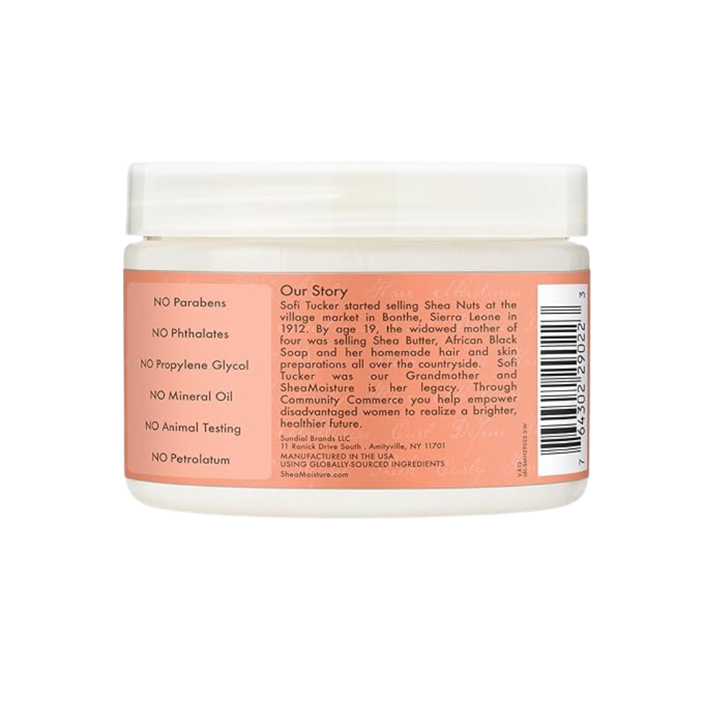 SheaMoisture Smoothie Curl Enhancing Cream Coconut and Hibiscus for Thick, Curly Hair Sulfate Free and Paraben Free 12 oz