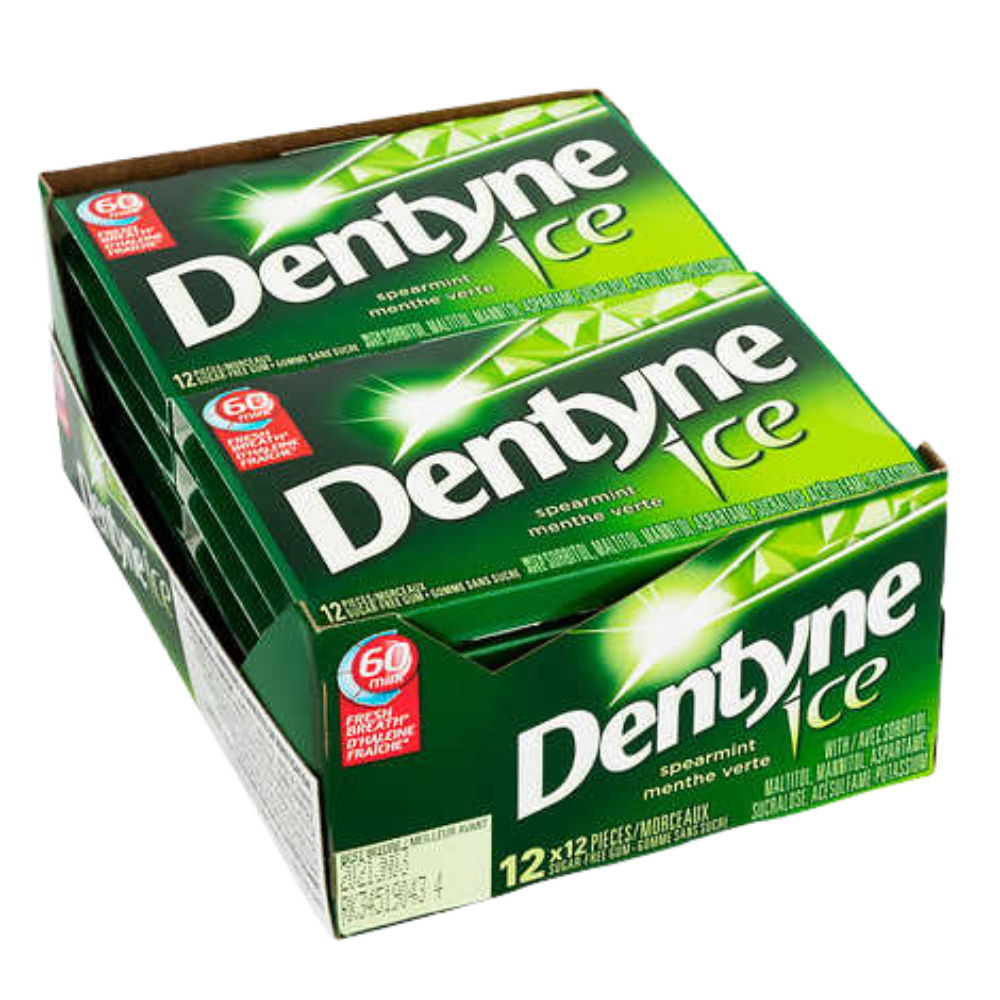 Dentyne Ice Spearmint Sugar-free Gum 12 packs of 12