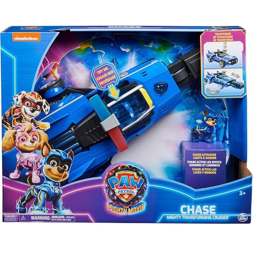 Paw Patrol – THE SUPERFILM – Transformable Deluxe Car with Paw Patrol Chase Figure