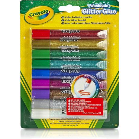 Crayola Washable Glitter Glue Pens, 9 Count, Colors may vary