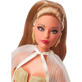 Barbie 2023 Holiday Barbie Doll, Seasonal Collector Gift, Barbie Signature, Golden Gown and Displayable Packaging, Light Brown Hair