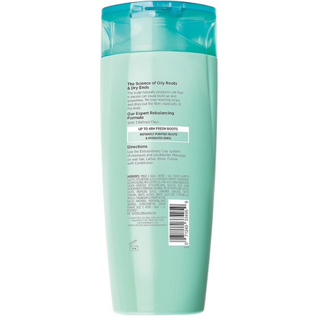 L'Oreal Paris Elvive Extraordinary Clay Rebalancing Shampoo, 12.6 fl; oz; (Packaging May Vary)