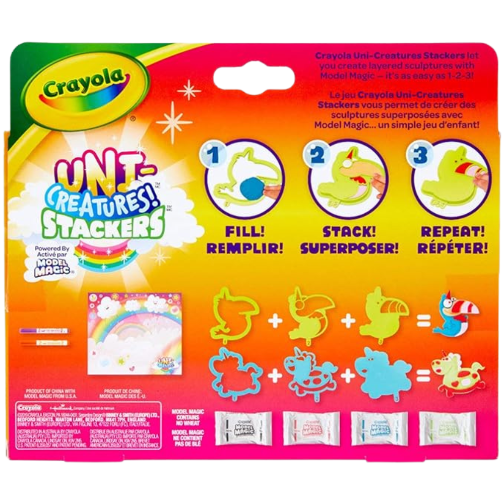 Crayola Uni-Creatures Model Magic Stackers, Unicorn Craft Kit, Gift for Kids, Ages 5, 6, 7, 8