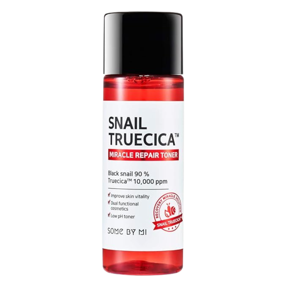 SOME BY MI Snail Truecica Miracle Repair Starter Kit/Toner 1.01Oz, Serum 0.33Oz, Gel Cleanser 1.01Oz, Cream 0.67Oz / Damaged Skin Solution for Sensitive Skin/Facial Skin Care Set