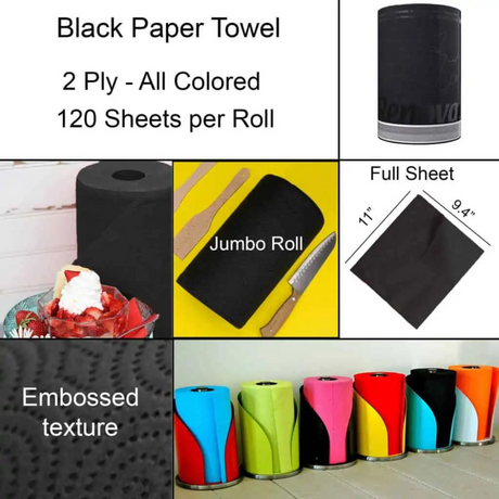 Renova Black 2-Ply Kitchen Tissue Paper Towel