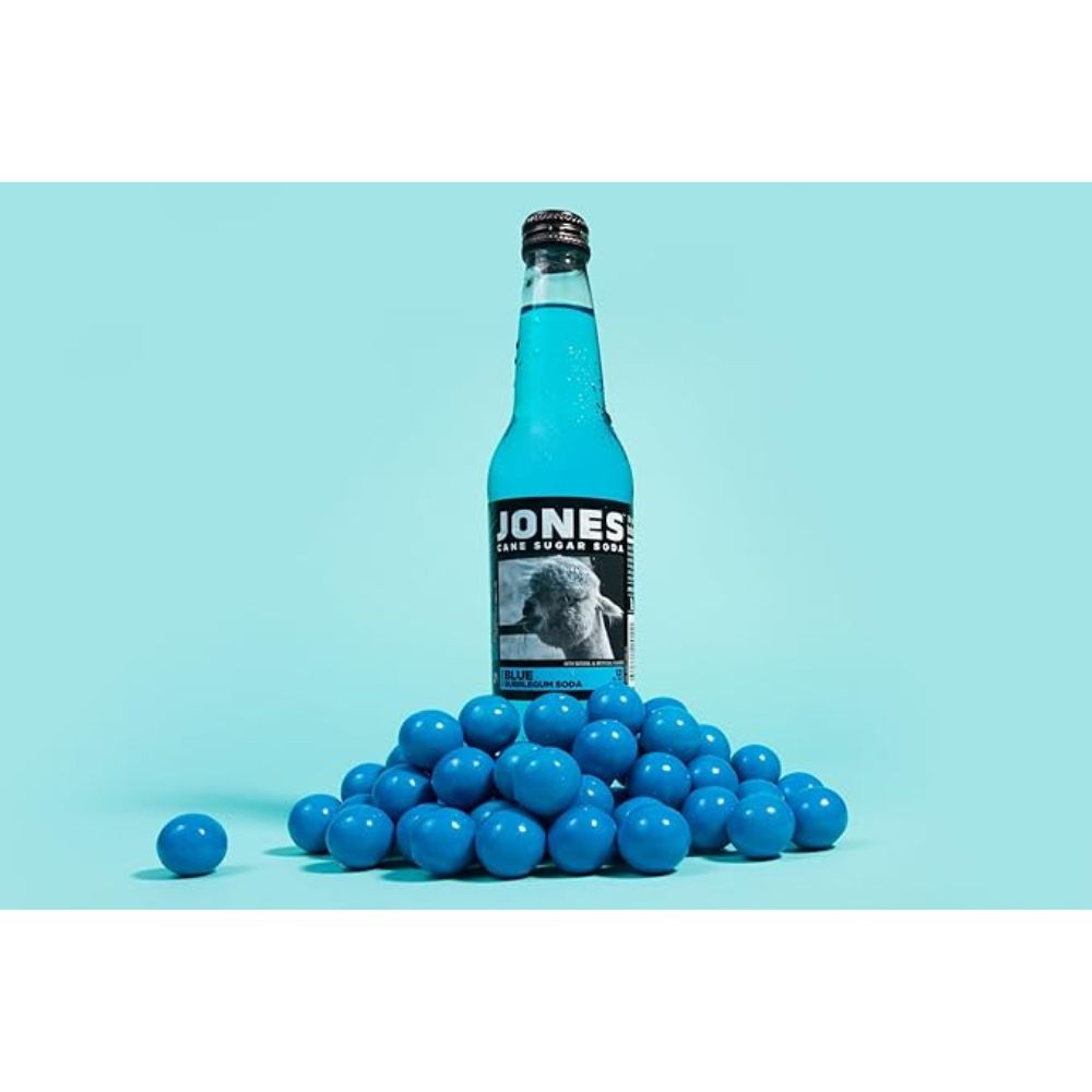 Jones Blue Bubblegum Soda Flavor (12 pack)