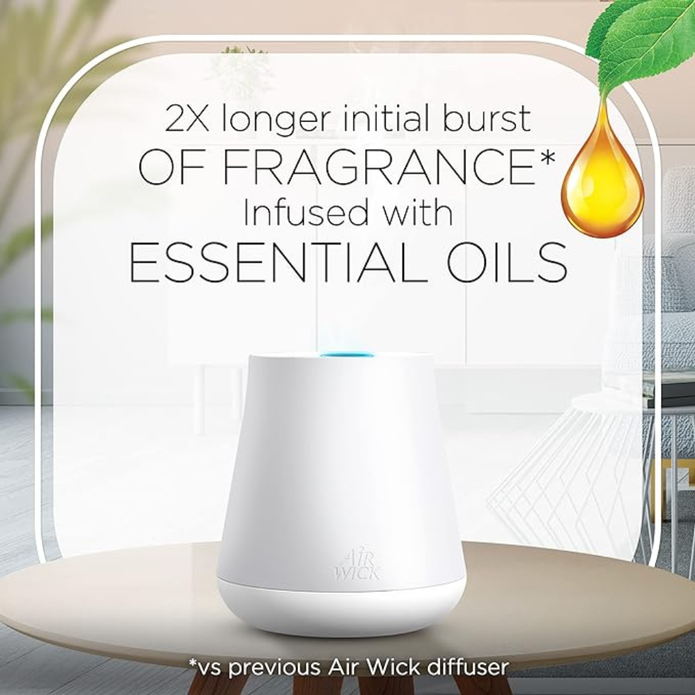 Air Wick Essential Mist Starter Kit, (Diffuser + 4 Refills), Aromatherapy Combination with Sleep, Unwind, Happiness, and Rejuvenate, Air Freshener, Essential Oils