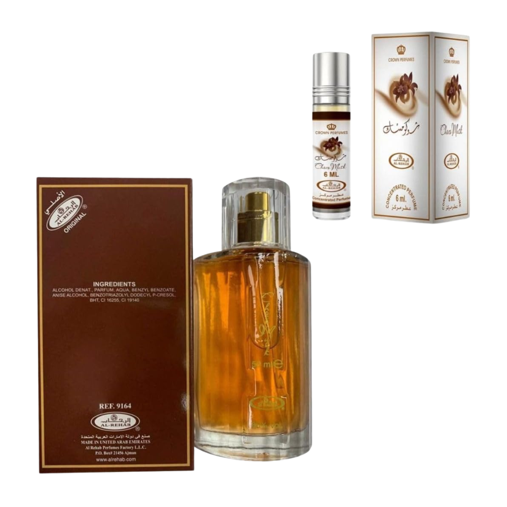 AllRehab Choco Musk for Women Eau de Parfum Spray (1.7 Ounce) + Rollerball (0.2 Ounce)