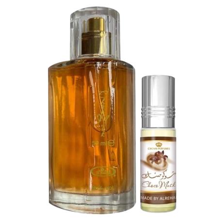 AllRehab Choco Musk for Women Eau de Parfum Spray (1.7 Ounce) + Rollerball (0.2 Ounce)