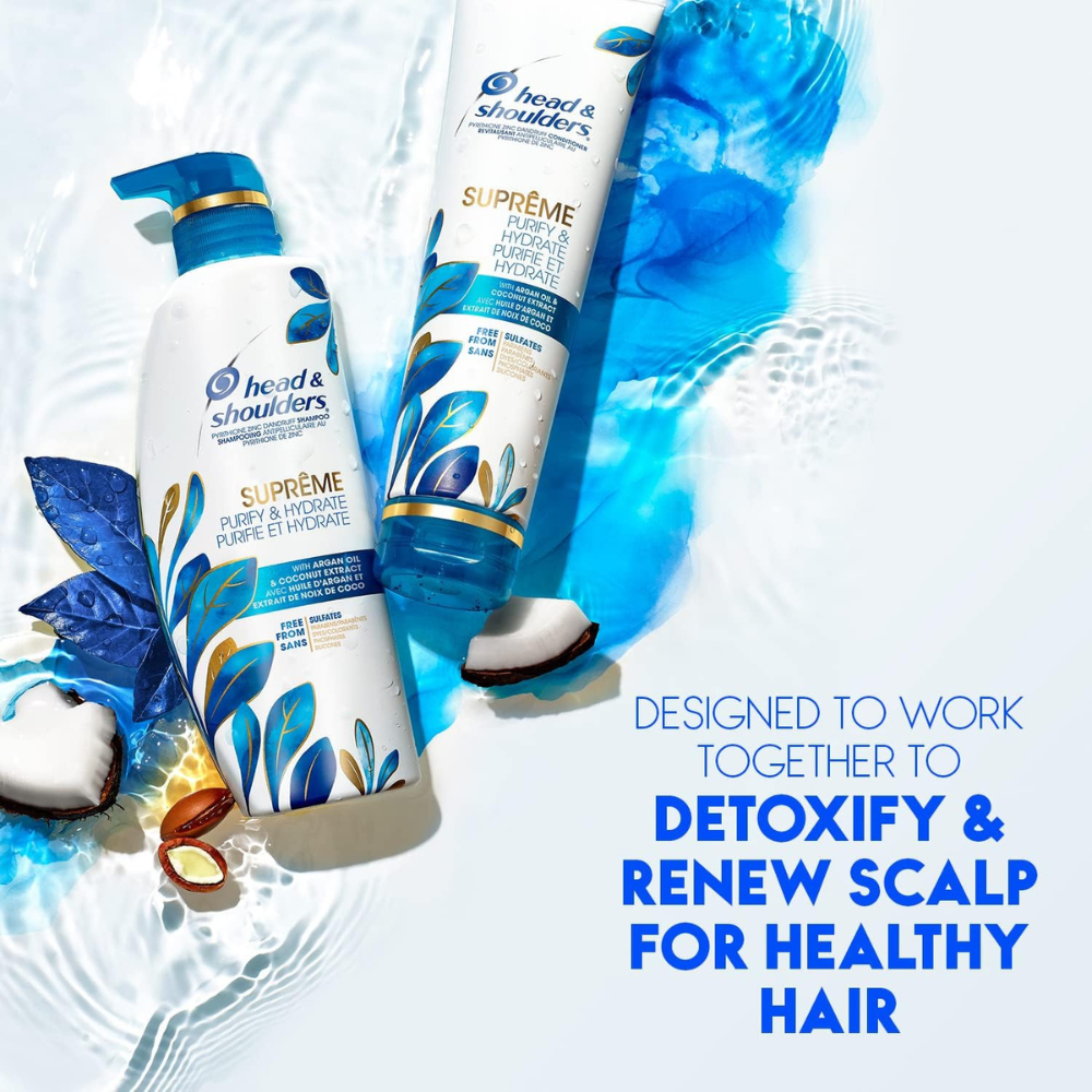 Head & Shoulders Supreme Purify & Hydrate Hair & Scalp Shampoo