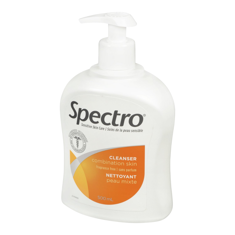 Spectro Jel Cleanser 500ml (17 Fl.oz.) Pump (For Combination Skin (Fragrance Free and Dye Free, Pump Dispenser)