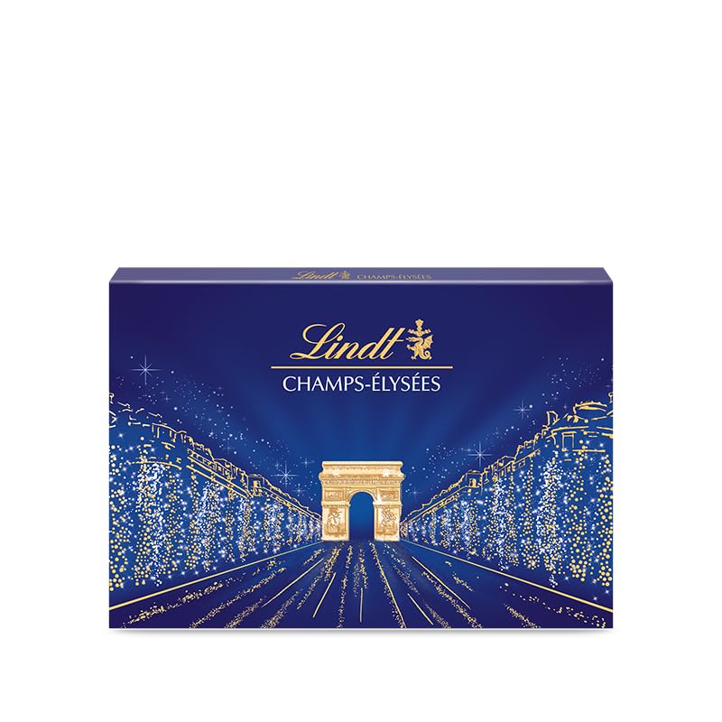 Lindt Champs Elysées Chocolate Box Gourmet Milk and Dark Chocolate Assortment 44 Chocolates 16.5oz