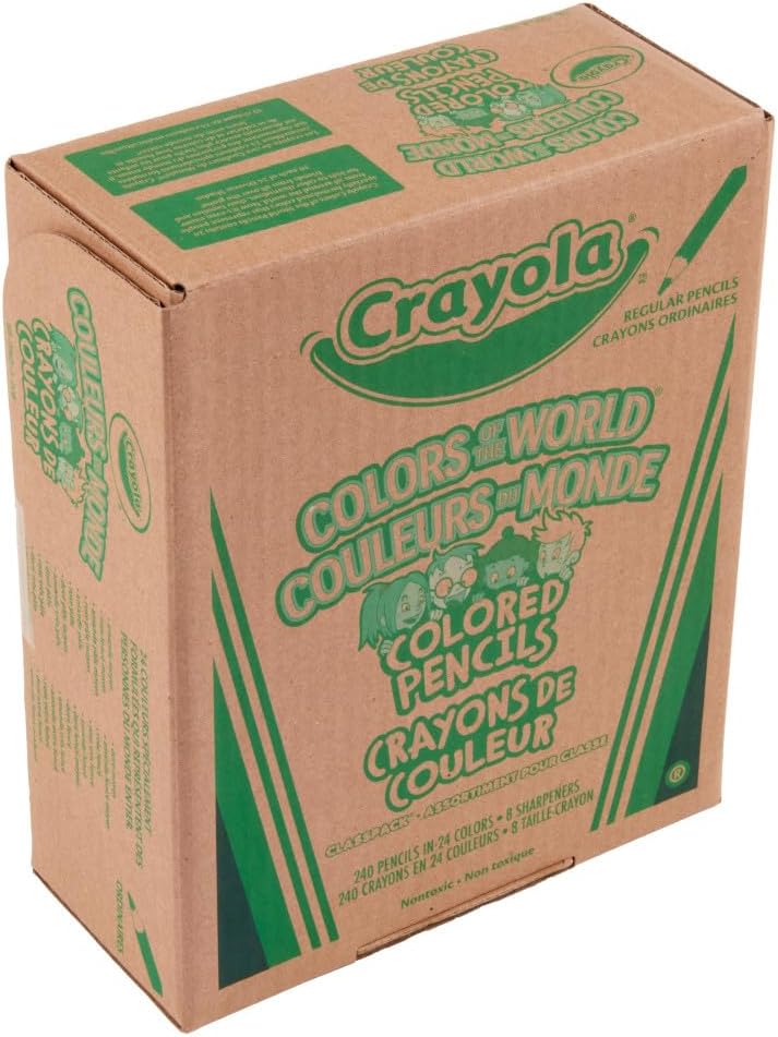 Crayola Colors of the World Skin Tone Colored Pencils Classpack (240ct), Bulk Colored Pencils for Classrooms, Teacher Supplies, Gifts