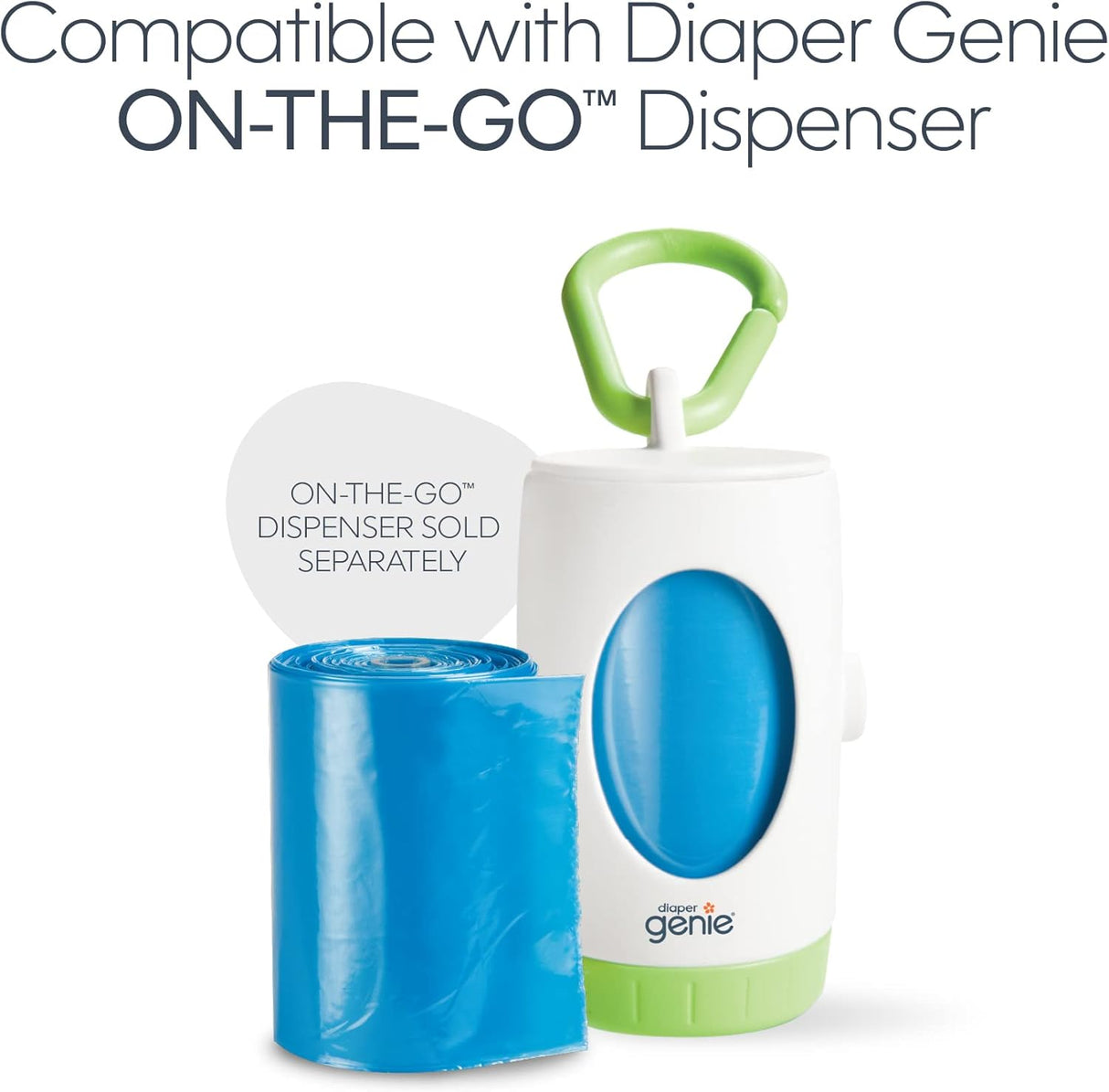 Diaper Genie Portable Diaper Pail Bag Refill, 25 Count (Pack of 2)