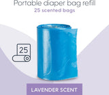 Diaper Genie Portable Diaper Pail Bag Refill, 25 Count (Pack of 2)