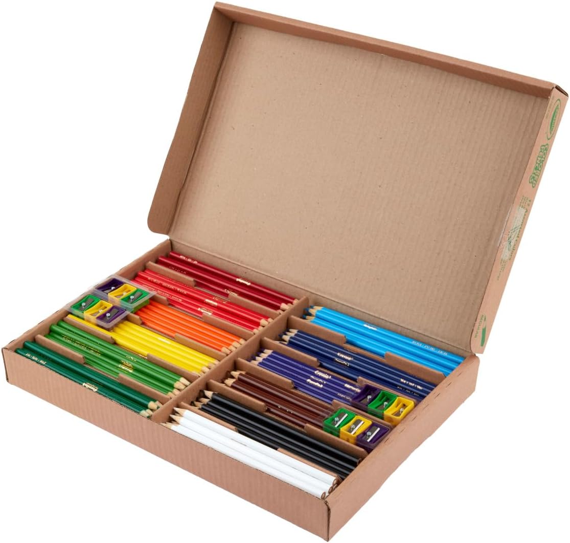 Crayola Colored Pencils Classpack (240ct), Must Have Classroom Supplies for Teachers, Bulk Colored Pencils for School, 12 Colors