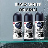 Nivea BLACK WHITE ORIGINAL, ROLL-ON – FREE ALCOHOL, ANTIPERSPIRANT DEODORANT, 48 HOURS PROTECTION, 1.7 OZ (Pack of 6), 50.0 milliliters