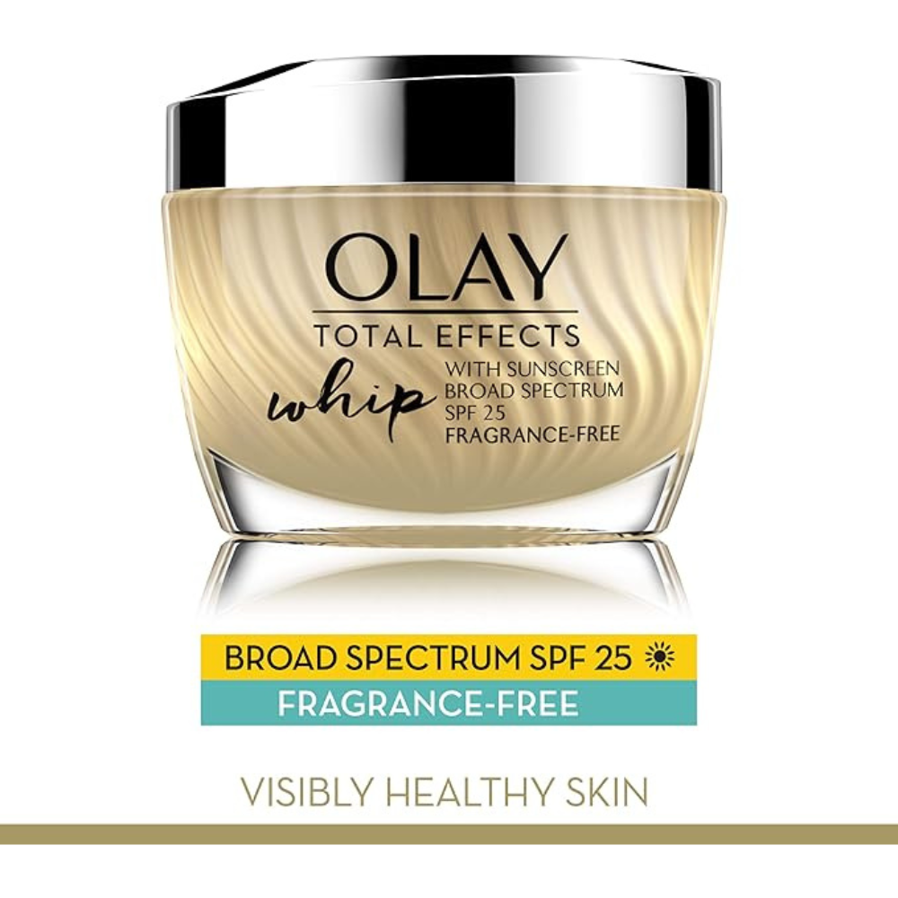 Olay Face Moisturizer by Olay Total Effects Whip | Vitamin C and Vitamin E with Sunscreen SPF 25, 50 g