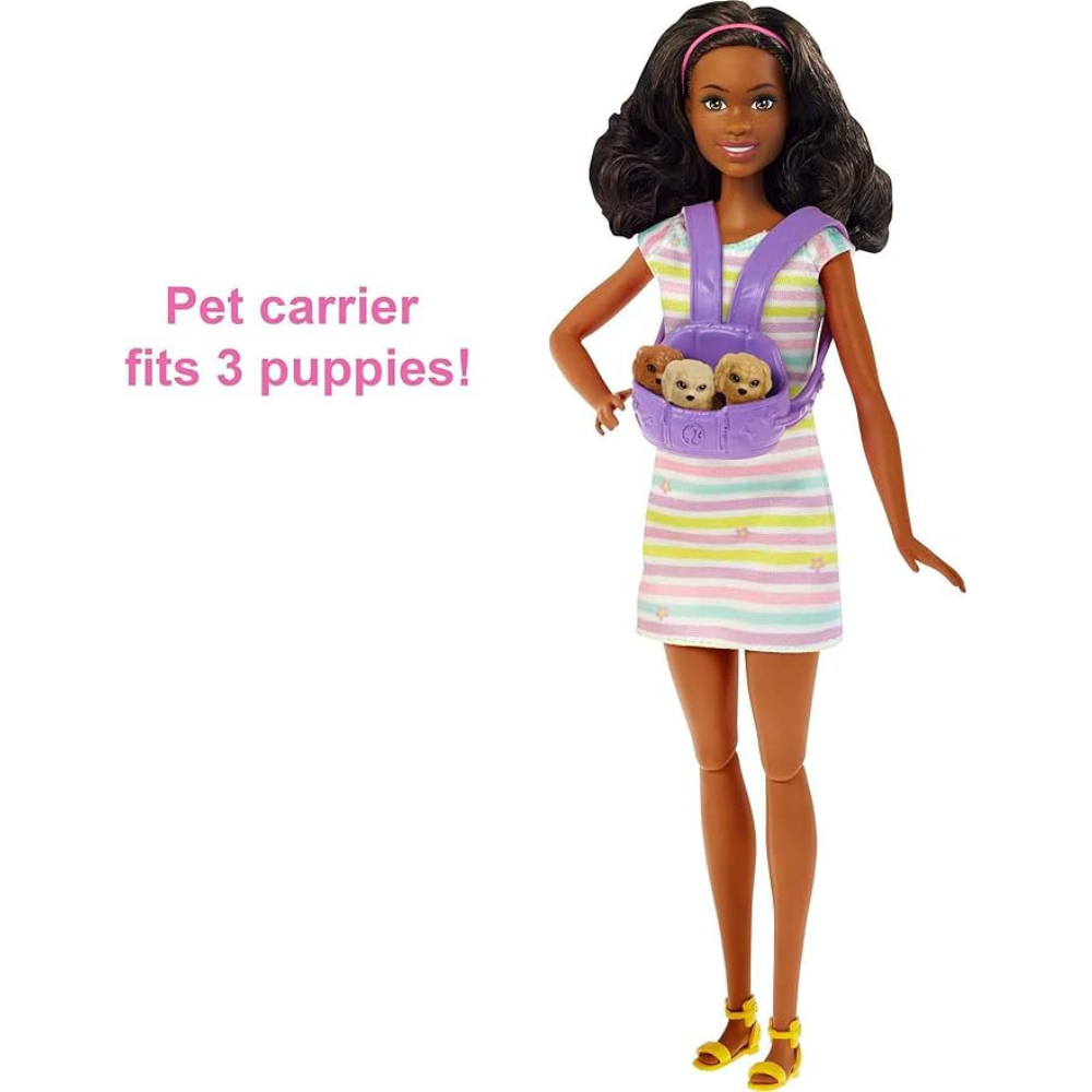 Barbie Doll & Pets,  Brunette Doll with Mommy Dog