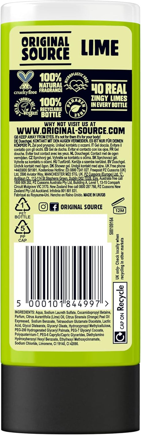 Original Source Lime Shower Gel 250 Ml