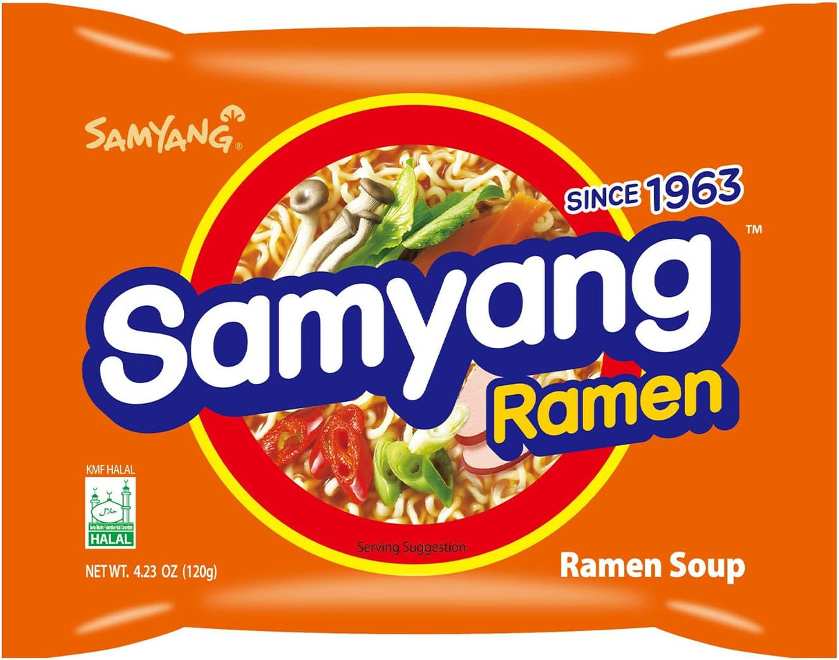 Samyang Ramen Korean Noodle Soup, 4.23 oz (Pack of 5)