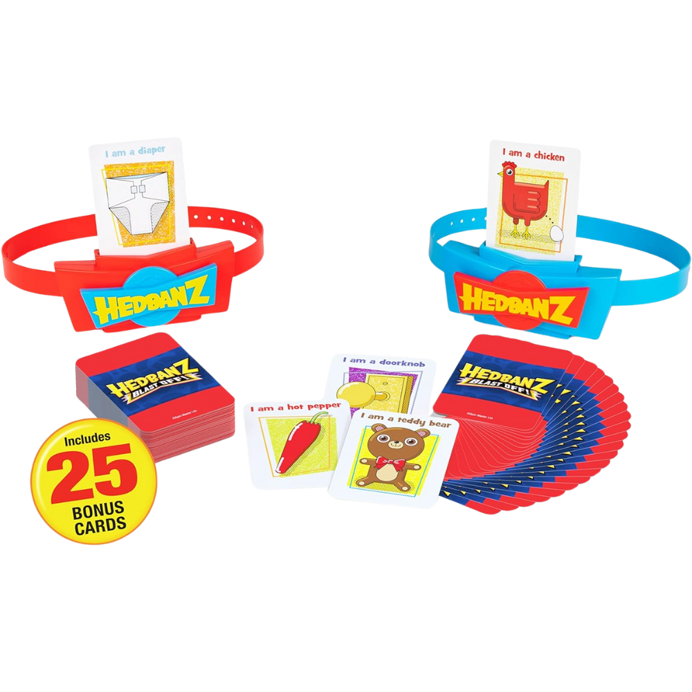 Hedbanz Blast Off! Guessing Game with 25 Bonus Cards, for Kids and Families Ages 6 and up (Amazon Exclusive)