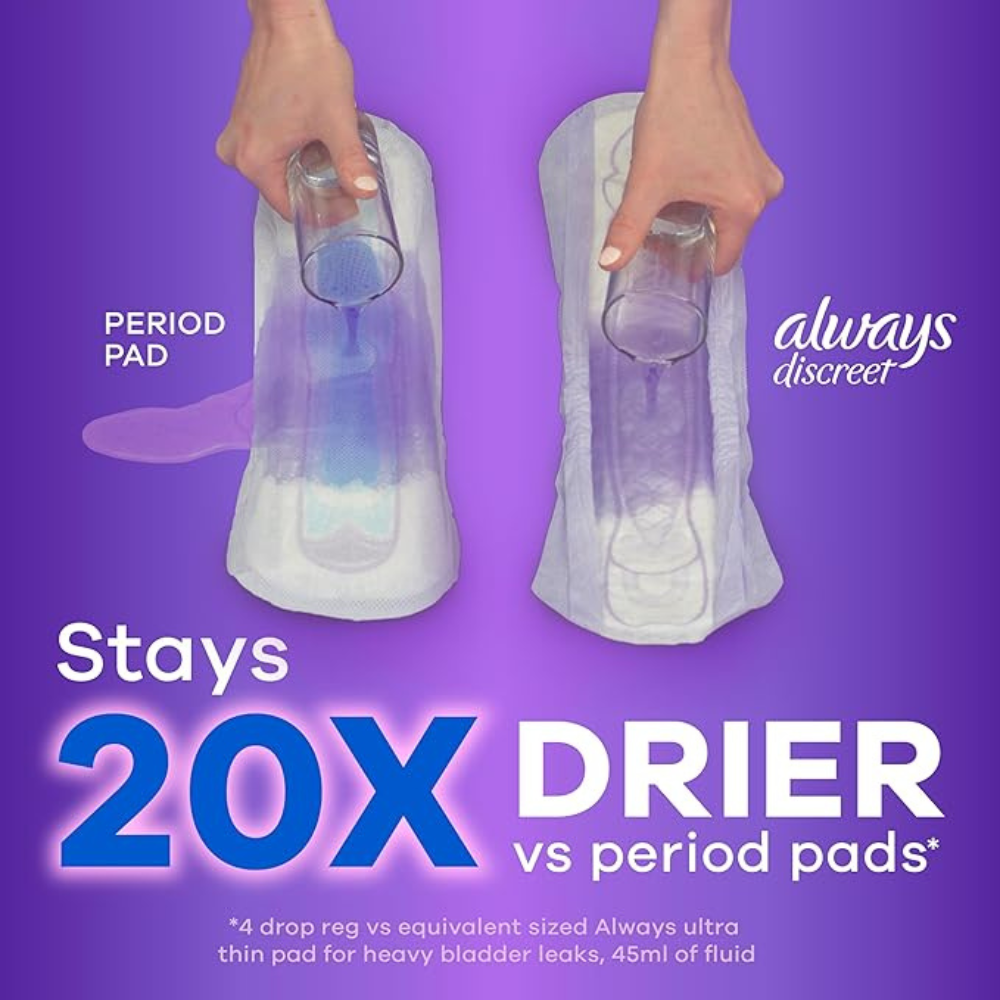 Always Discreet Adult Incontinence Heavy Postpartum Pads