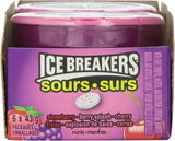 ICE BREAKERS Sours Mints, Strawberry, Mint Candy, Good for Family to Share, Berry Splash, Cherry (6 Count)