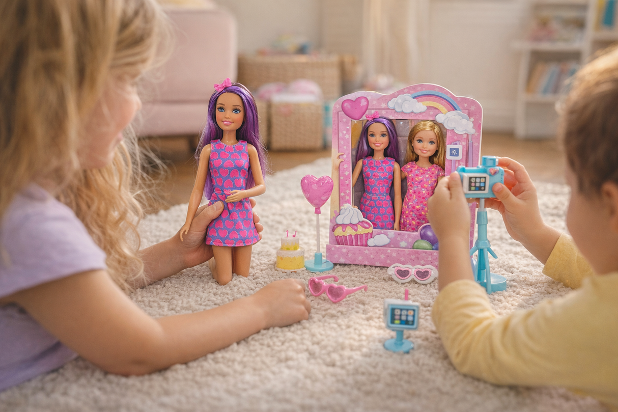 Barbie Celebration Fun Photobooth Dolls & Accessories Playset