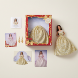 Barbie Signature 2025 Holiday Barbie Collectible Fashion Doll – Gold & White Gown