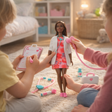 Barbie You Can Be Anything Doctor Doll – Floral Dress & White Coat