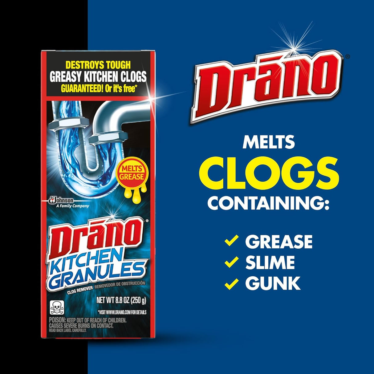 Drano Kitchen Granules Drain Clog Remover and Cleaner