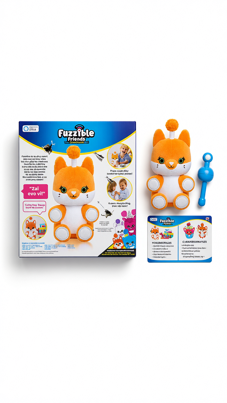 Fuzzible Friends Cubby the Fox – Alexa Connected Plush Light Up Toy