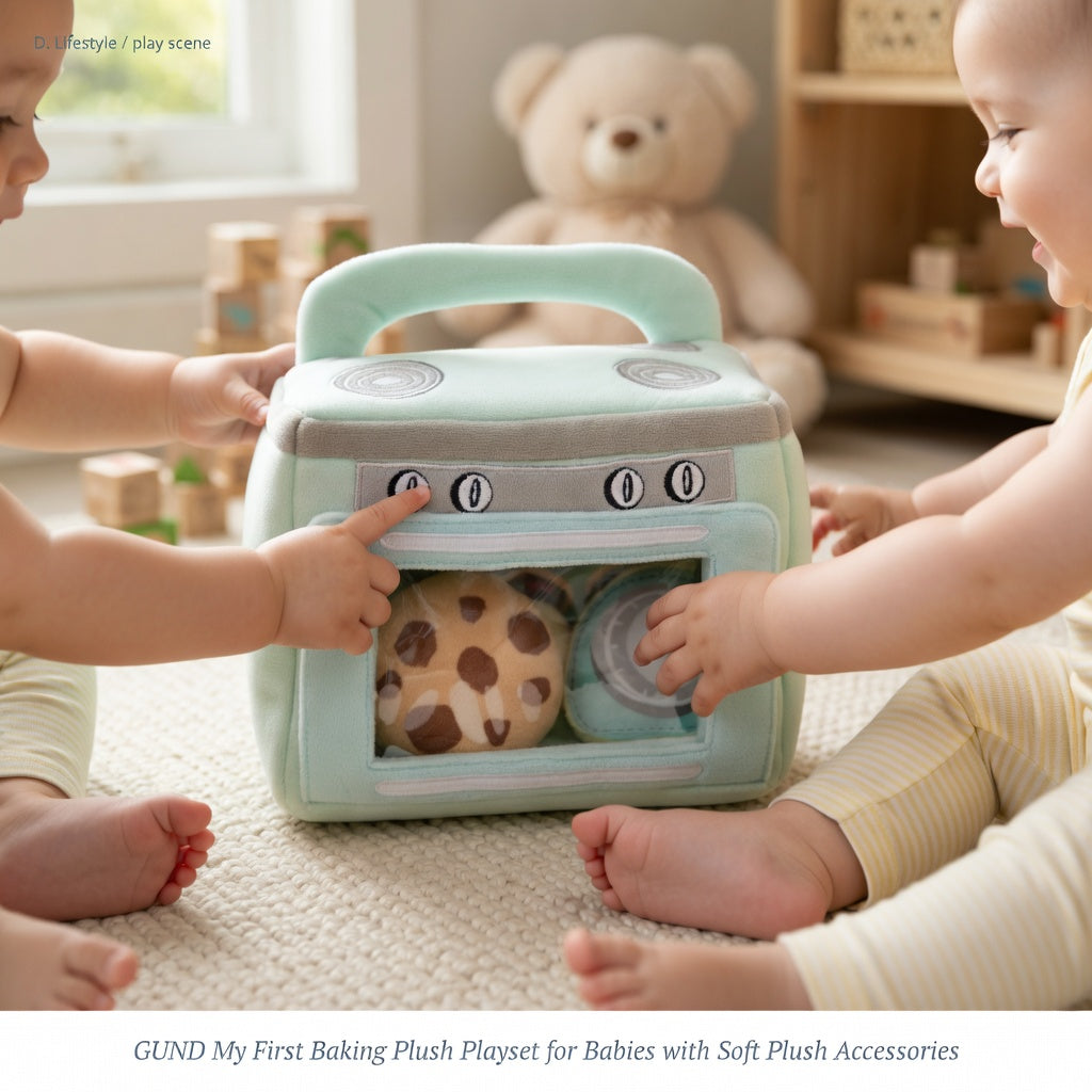GUND My First Baking Plush Playset for Babies with Soft Plush Accessories