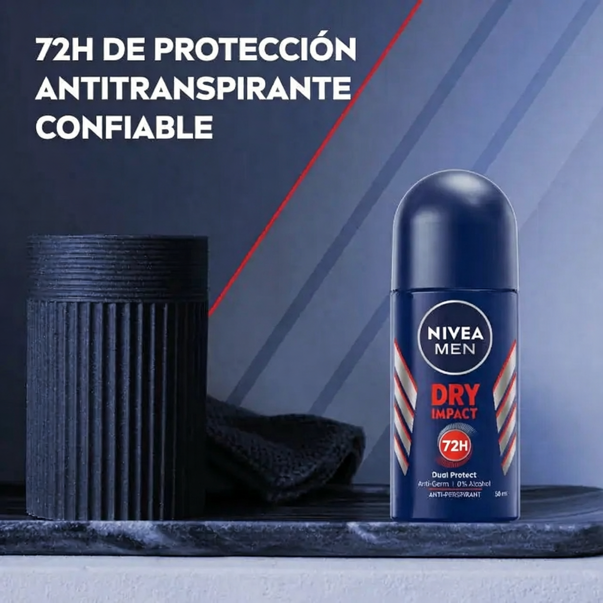 NIVEA Men Dry Impact Deodorante Roll-On 72h, 50ml