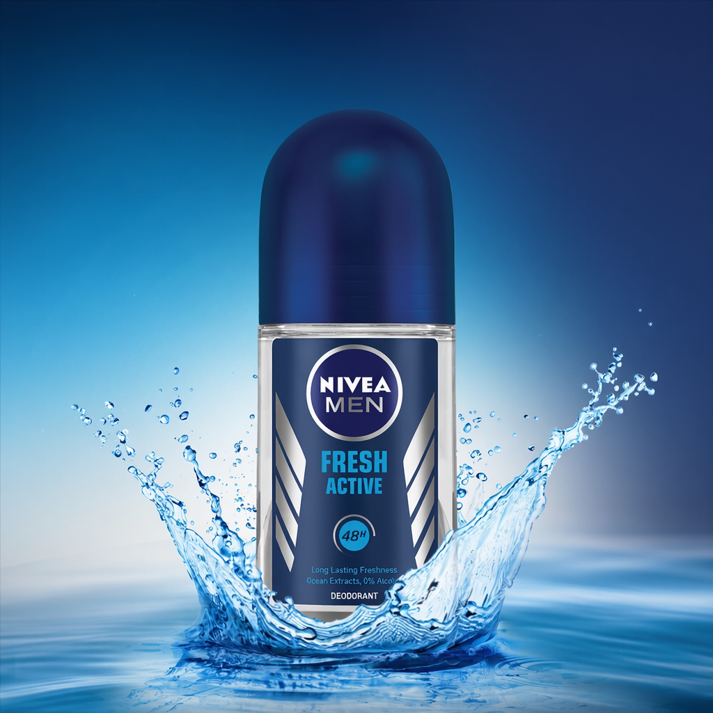 NIVEA Men Fresh Active Deodorant Roll On, 50ml