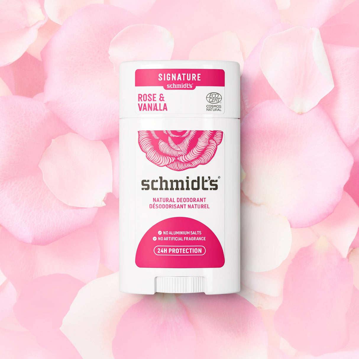 Schmidt's Natural Deodorant Stick Rose + Vanilla