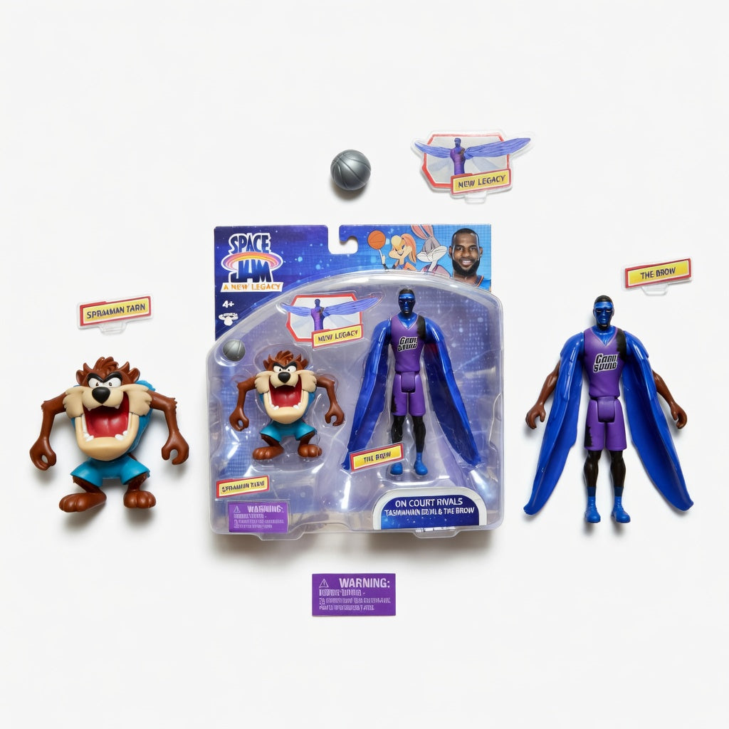 Space Jam: A New Legacy - On Court Rivals Action Figure 2-Pack (Tasmanian Devil &amp; The Brow)