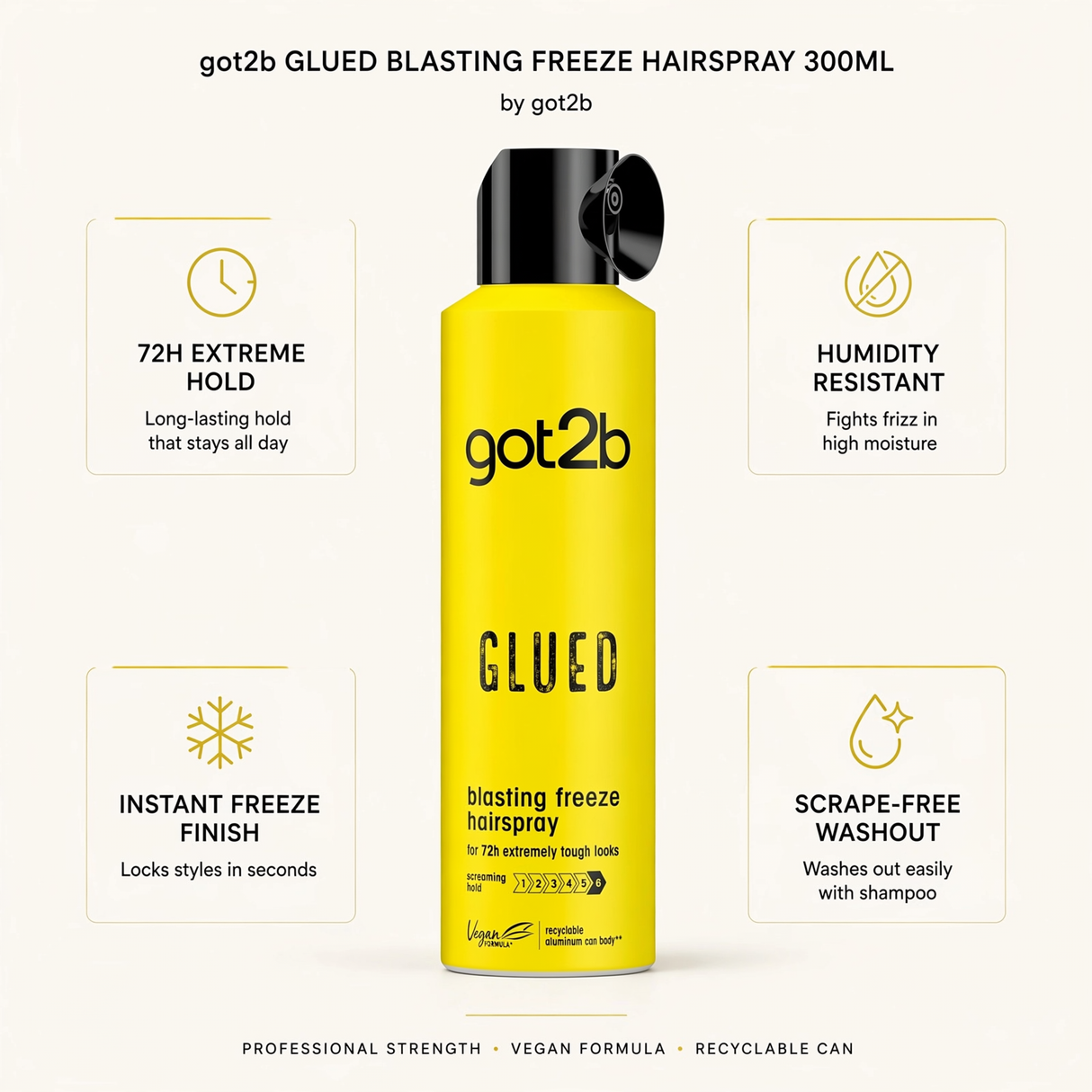 got2b Glued Blasting Freeze Hairspray 300ml