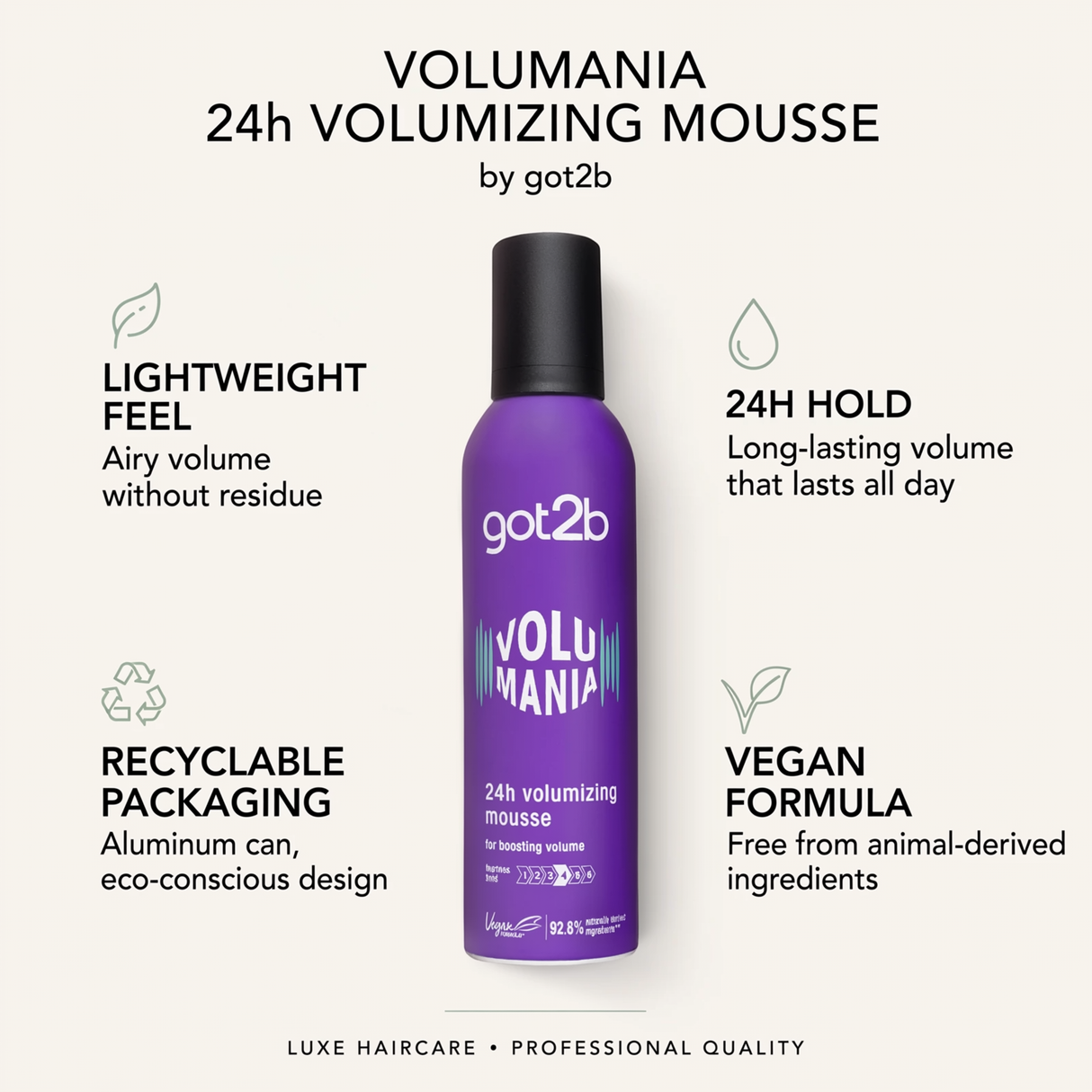 got2b Volumania 24h Volumizing Mousse 250ml